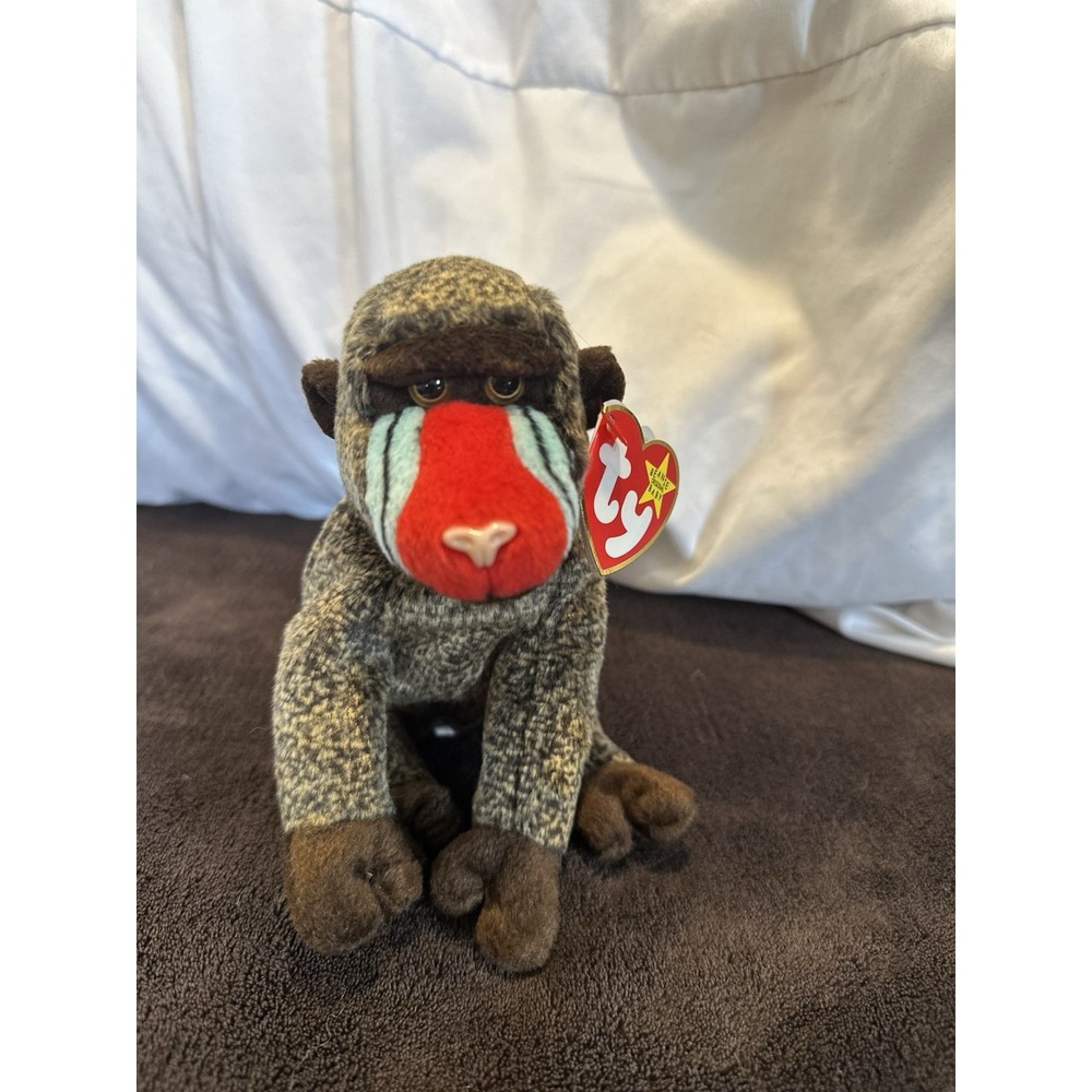 EUC 1999 "Cheeks" Limited Edition Ty Beanie Baby. Mandrill Money DOB 5/18/99